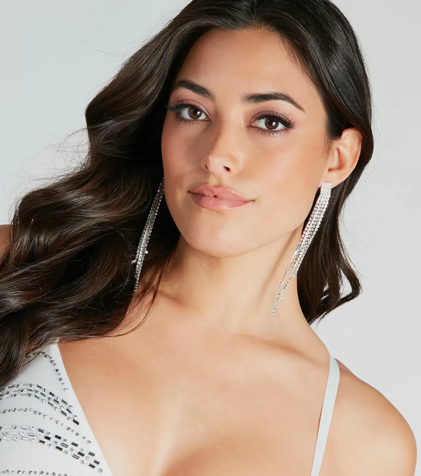 Windsor Earrings*Stunning Elegance Rhinestone Fringe Earrings