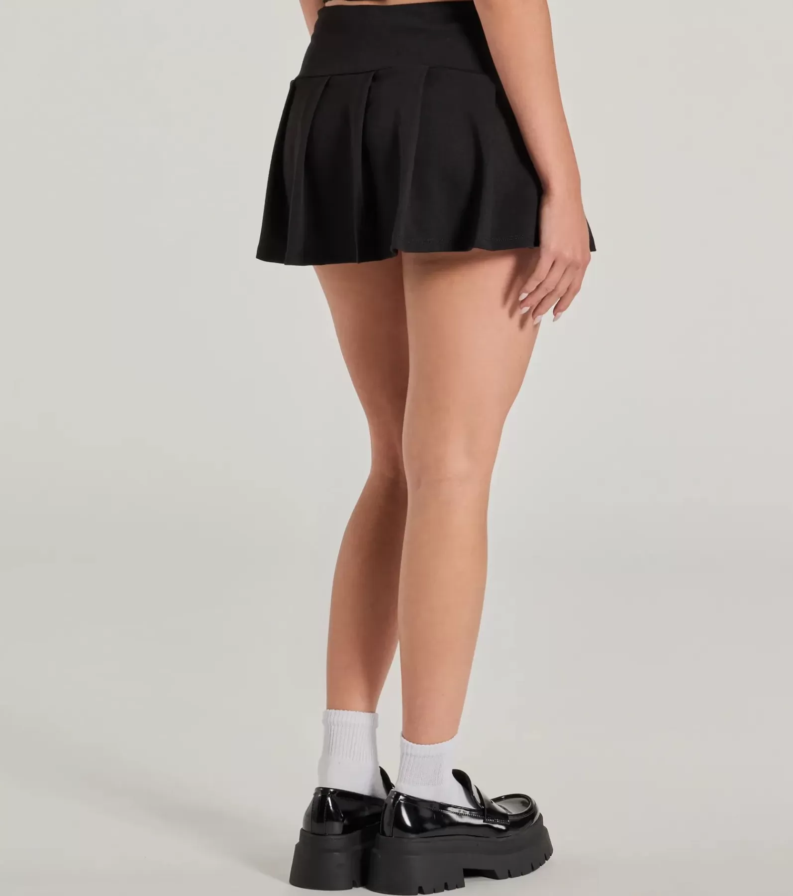 Windsor Black Skirts | Shorts*Style Game High-Rise Buckle Pleated Mini Skort