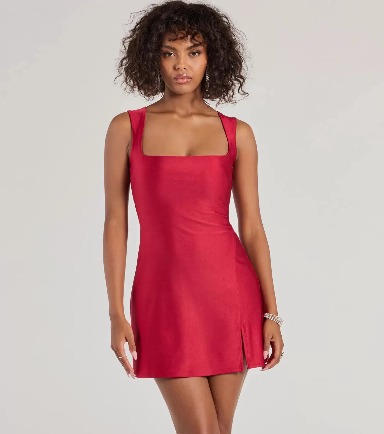 Windsor Holiday Party Outfits | Holiday Dresses*Style Goals Square Neck A-Line Mini Dress