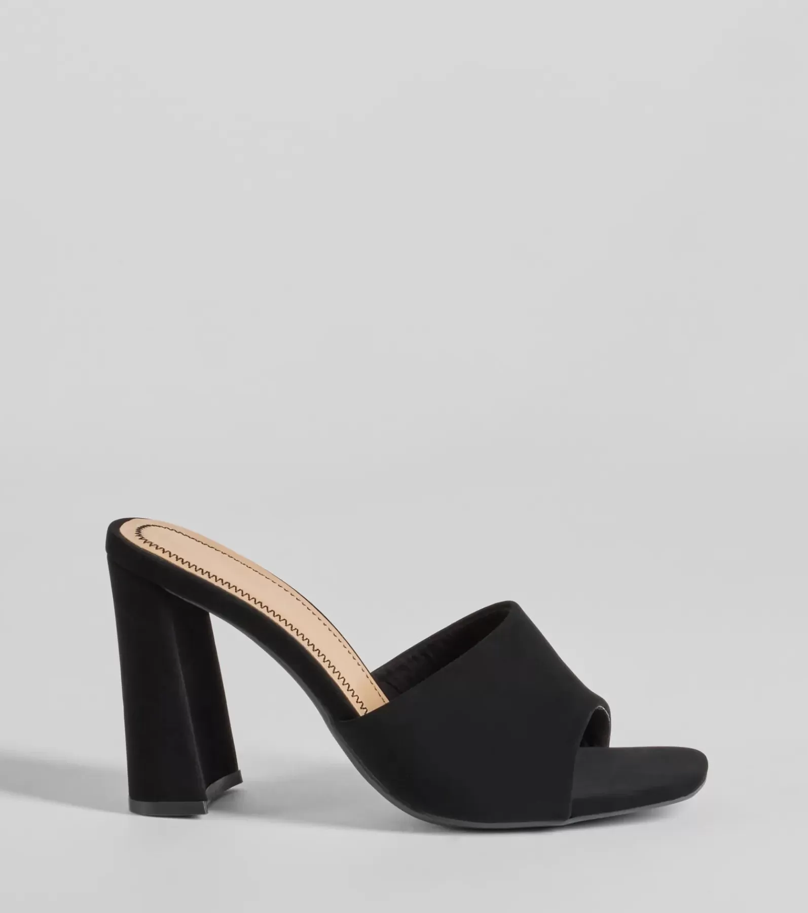 Windsor Sandals | Heels*Stylish As Ever Square Toe Nubuck Block Heels