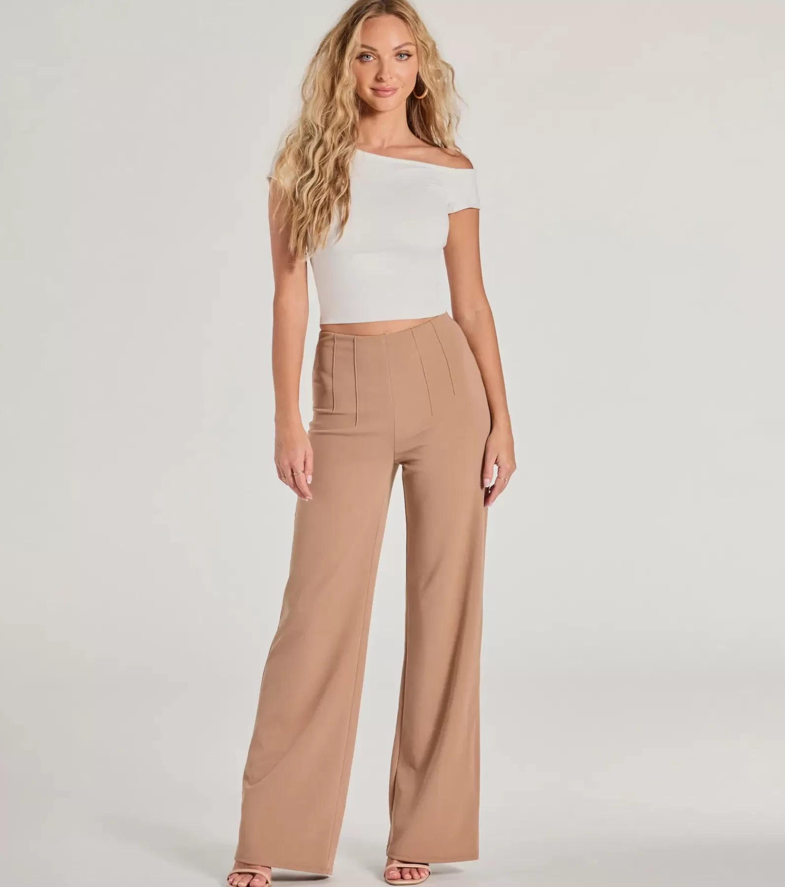 Windsor Flare Pants | Pants*Stylish Impression High Rise Straight Leg Trouser Pants