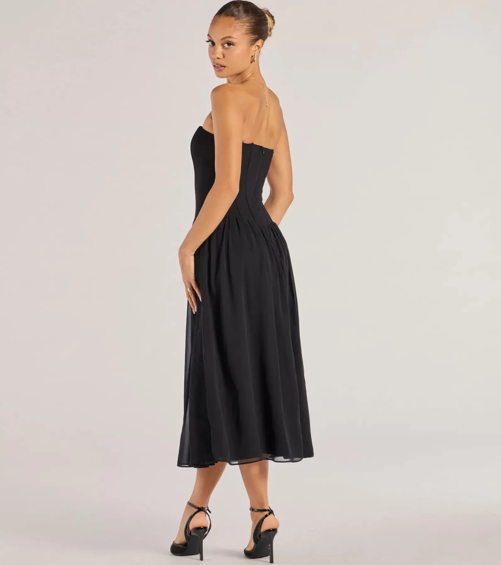 Windsor Wedding Outfits | Country Wedding Guest Dresses*Stylish Moment Drop Waist A-Line Midi Dress