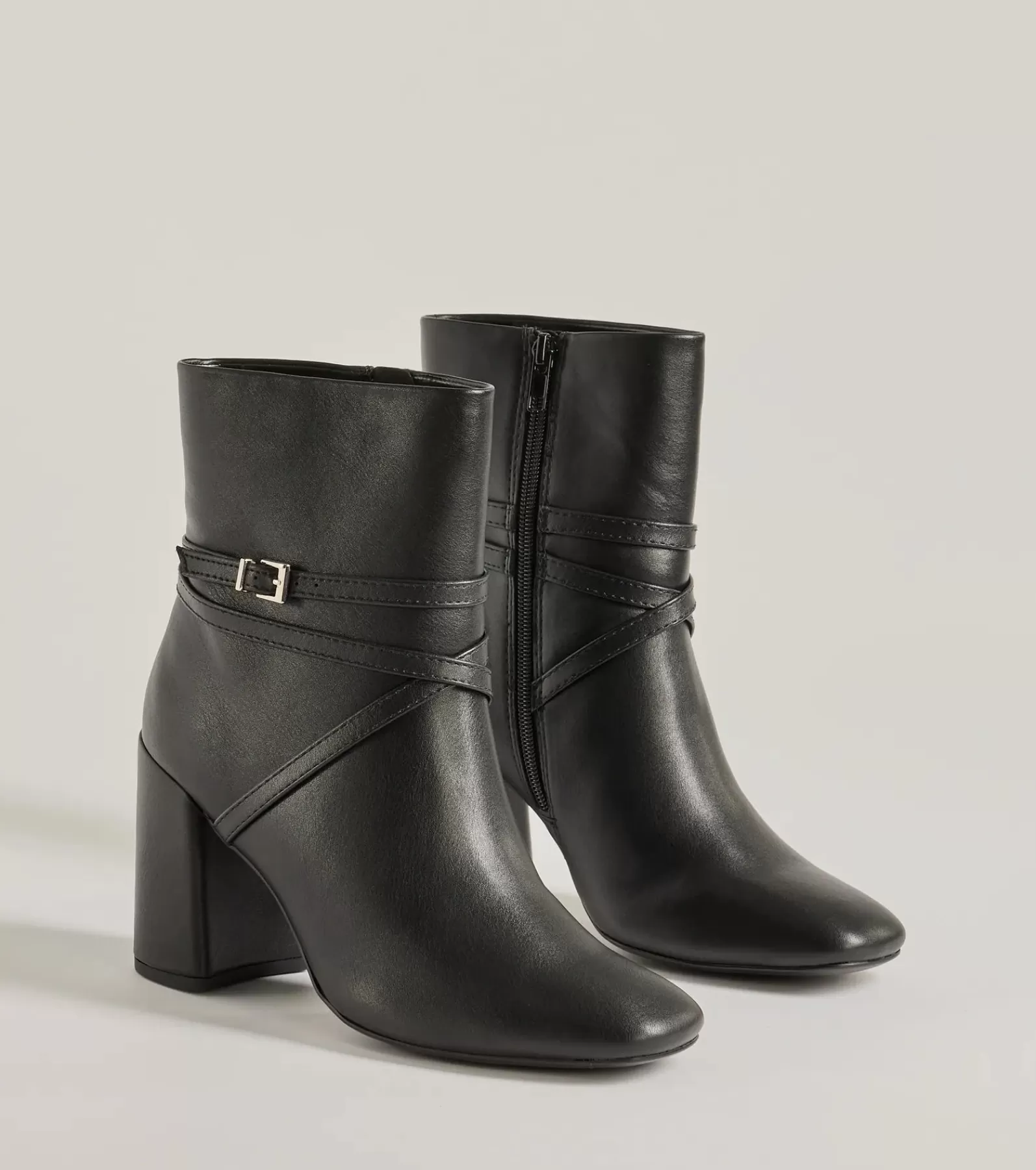 Windsor Boots & Booties*Stylish Stride Strappy Faux Leather Booties