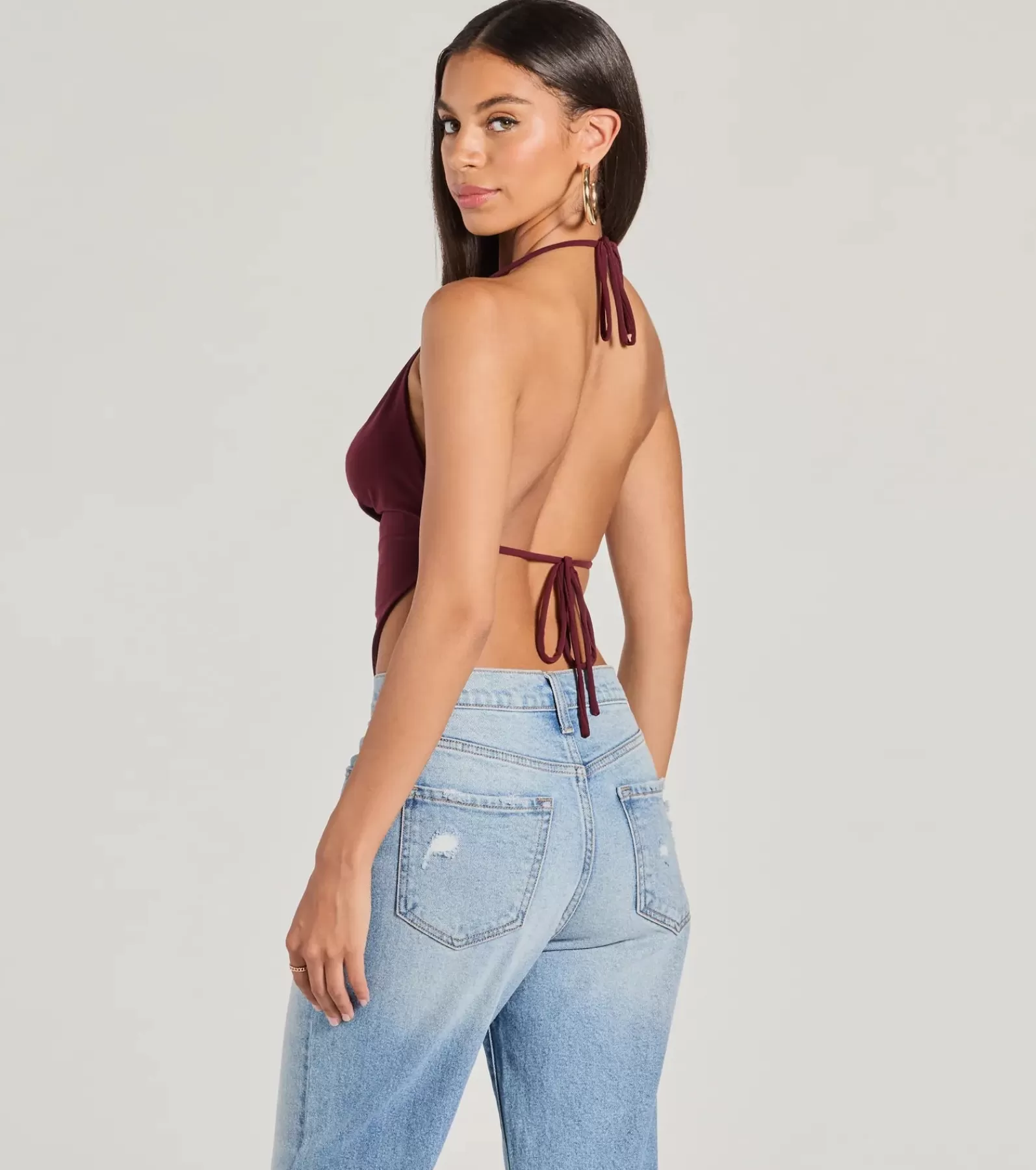 Windsor Going-Out Tops | Crop Tops*Sunny Day Cute Halter Open Back Crop Top