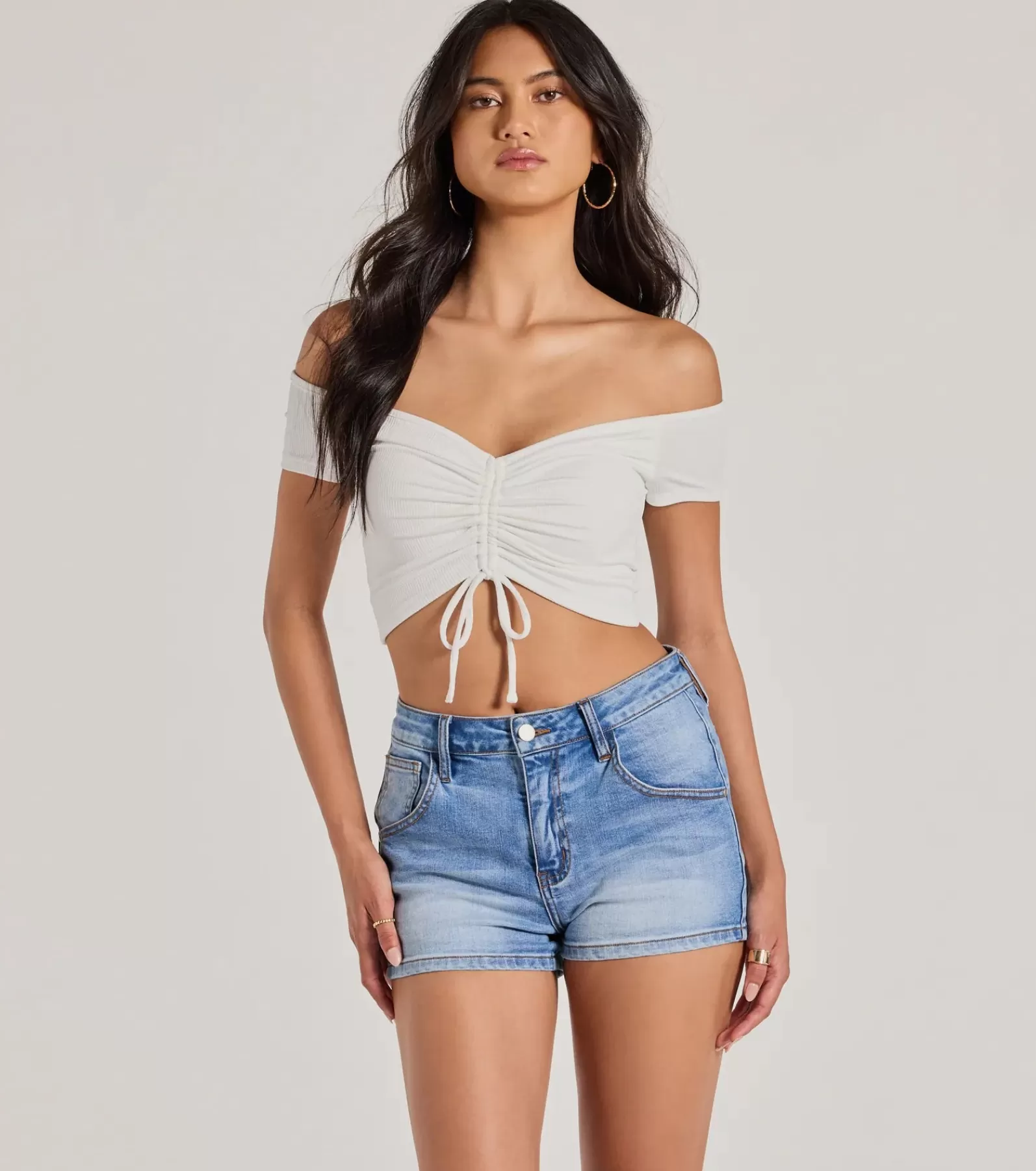 Windsor Off The Shoulder Tops | Short Sleeve Tops*Sweet One Off-The-Shoulder Crop Top