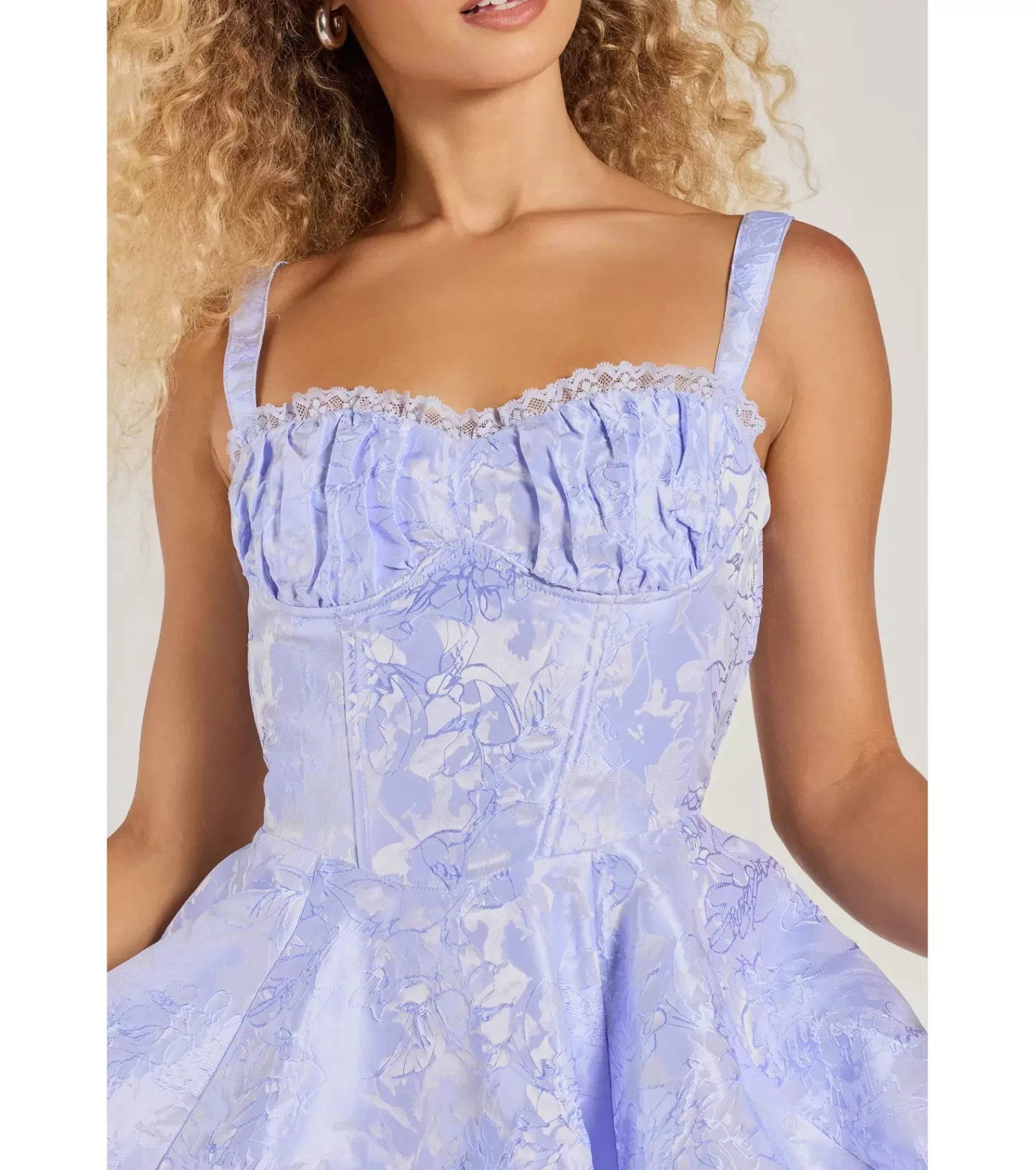 Windsor Short & Mini Dresses | Skater Dresses*Sweet Romance Lace Trim Corset Skater Dress