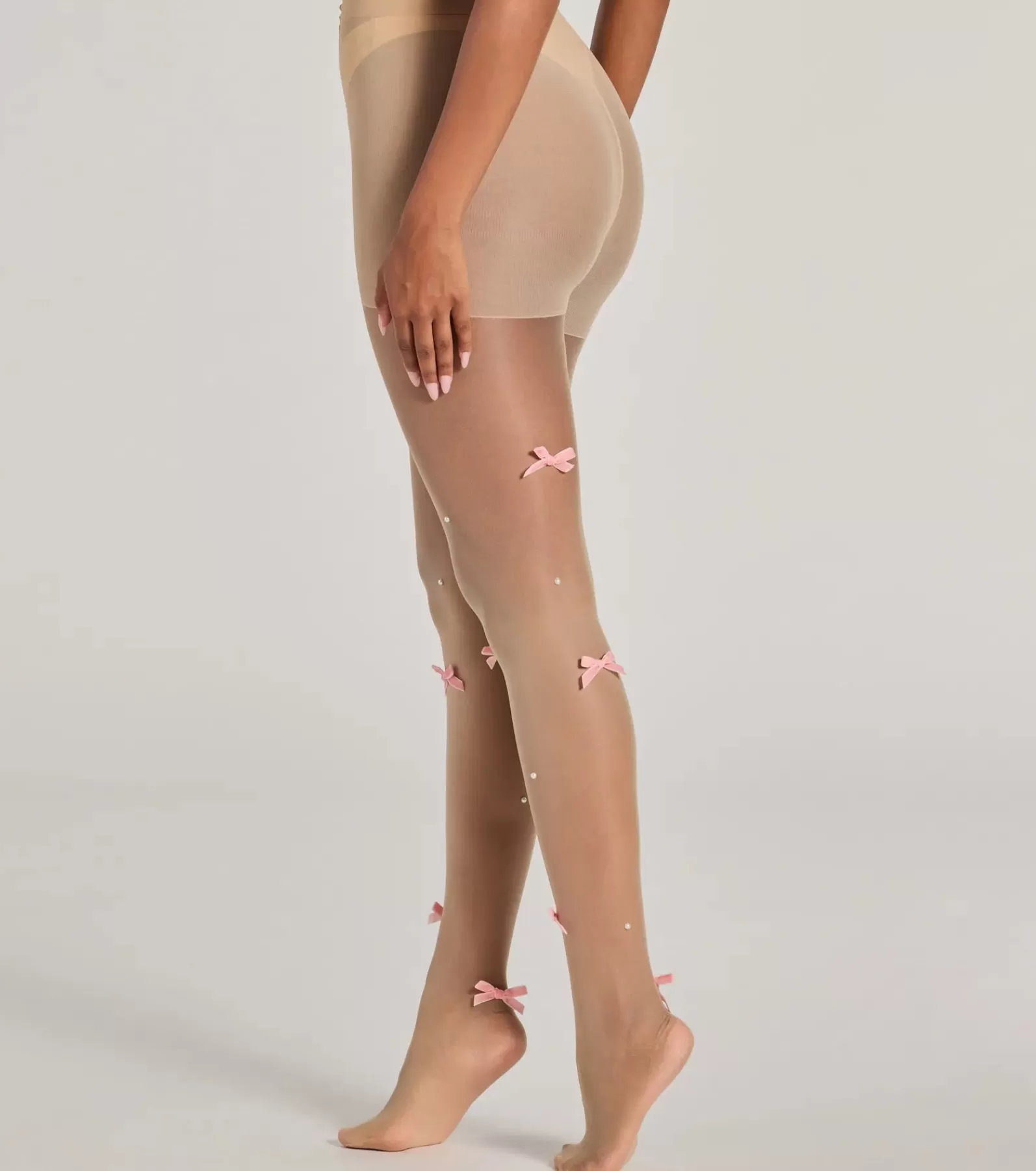 Windsor Hosiery & Socks | All Accessories*Sweetly Chic Faux Pearl And Bow Sheer Tights