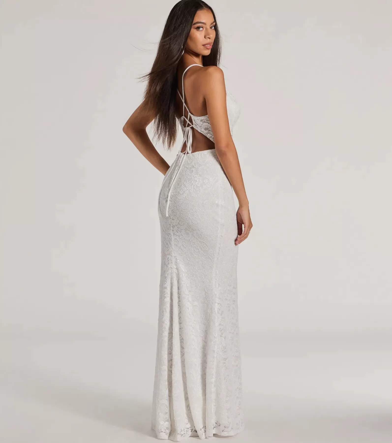Windsor Wedding Outfits | Bridal Reception Dresses*Teresa Lace Up Corset Mermaid Lace Formal Dress