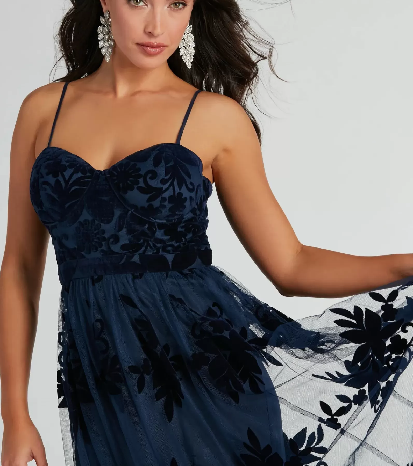 Windsor Ball Gowns*Thelma Sweetheart A-Line Velvet Tulle Dress