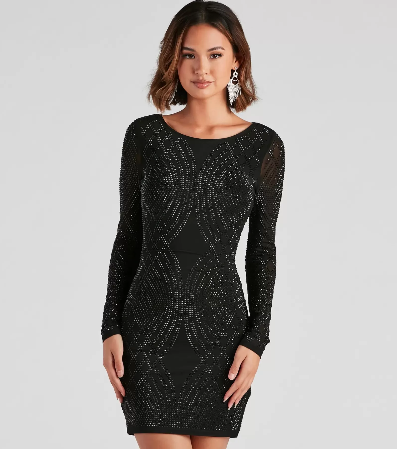 Windsor Long Sleeve Nye Dresses | Black Nye Dresses*Theresa Heat Of The Moment Dress