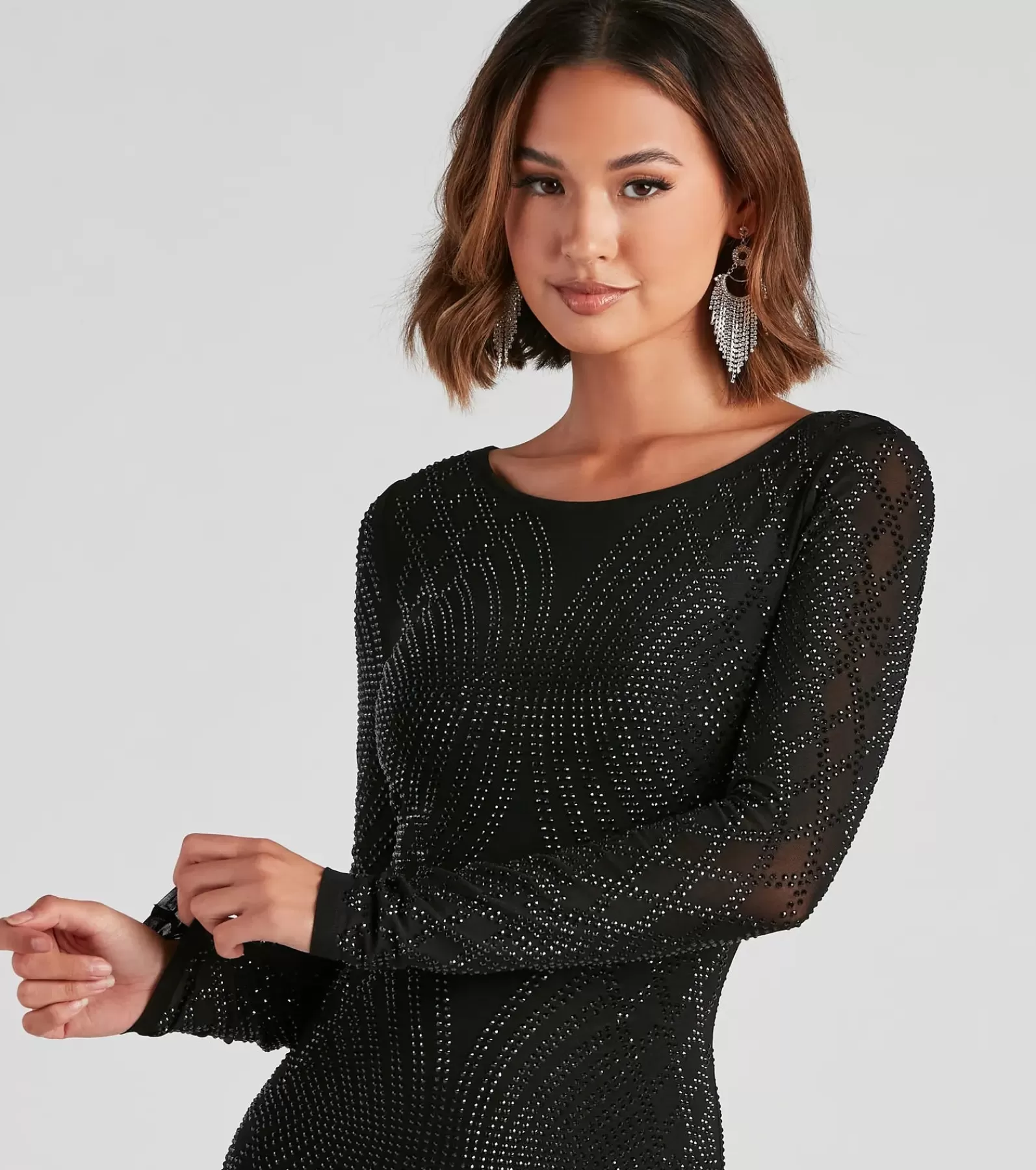 Windsor Long Sleeve Nye Dresses | Black Nye Dresses*Theresa Heat Of The Moment Dress