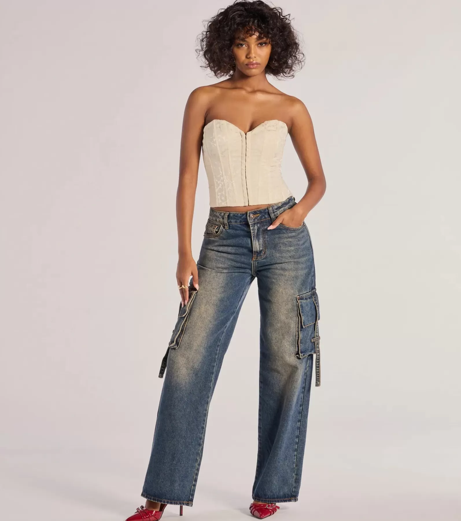 Windsor Cargo Pants | Mini Skirts*Trendsetter High-Rise Wide-Leg Cargo Jeans