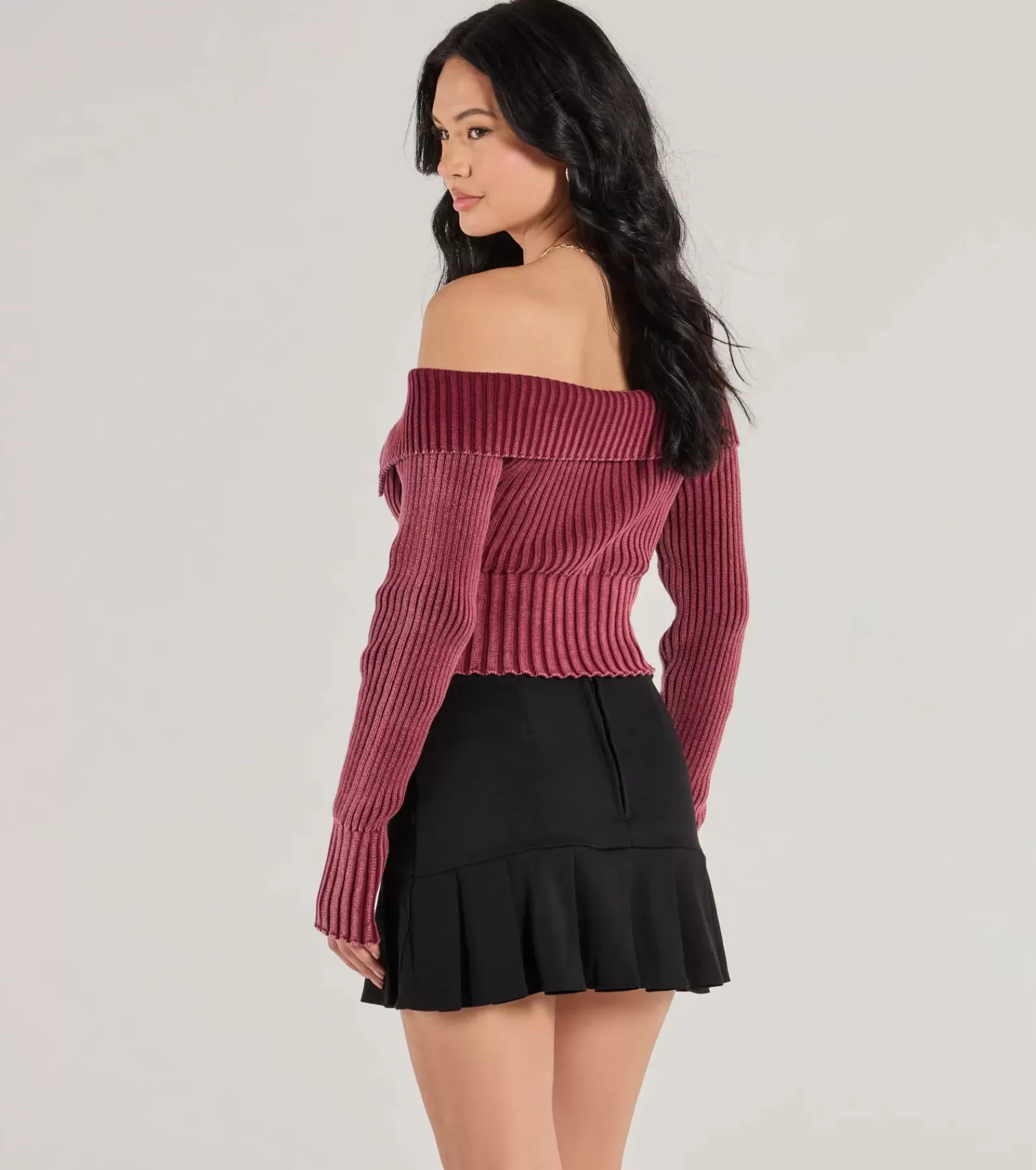 Windsor Off The Shoulder Tops | Sweaters & Cardigans*Trendsetting Style Off-The-Shoulder Cropped Knit Top