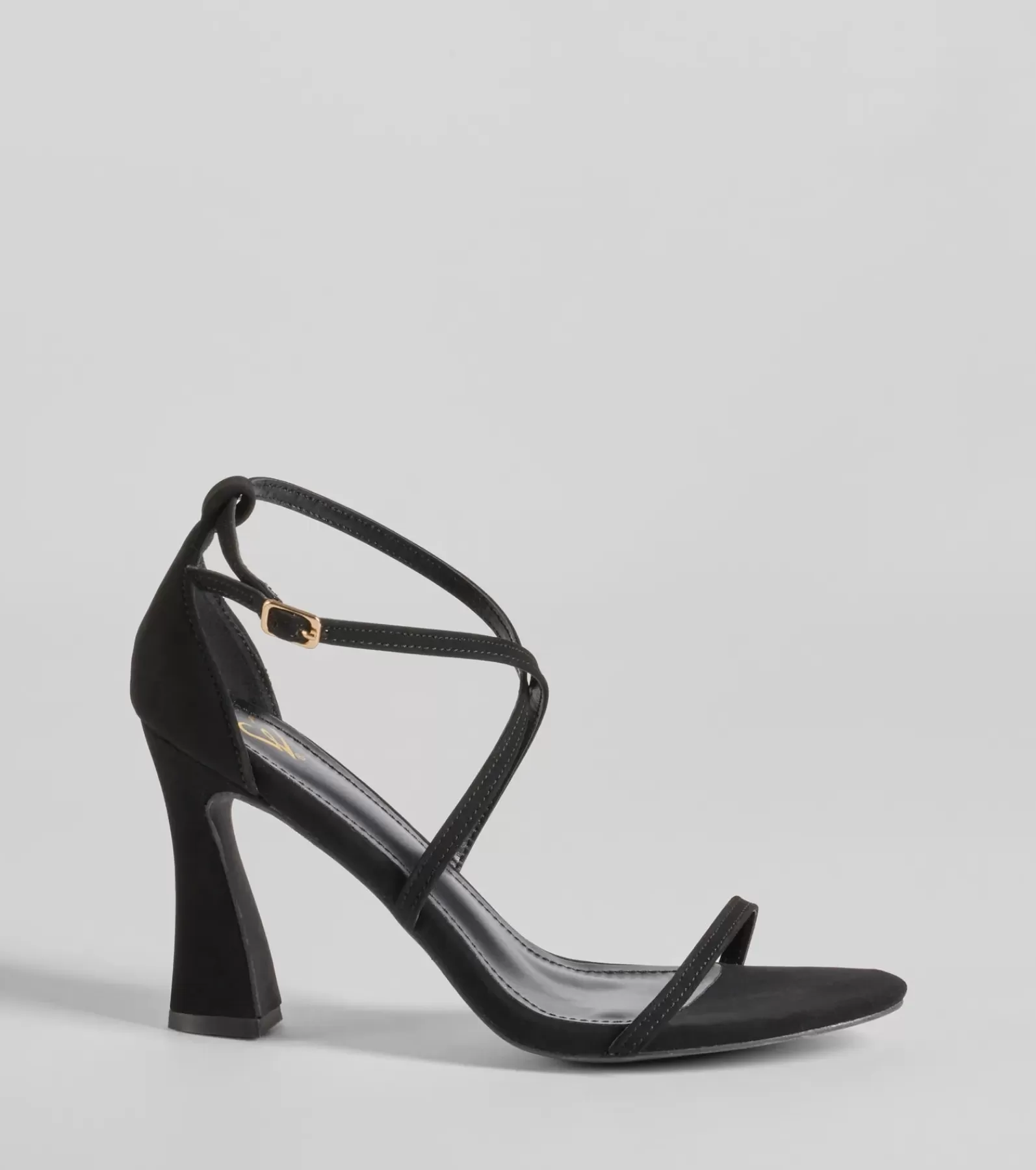 Windsor Nye Outfits | High Heels*Ultra Modern Chic Strappy Nubuck Block Heels