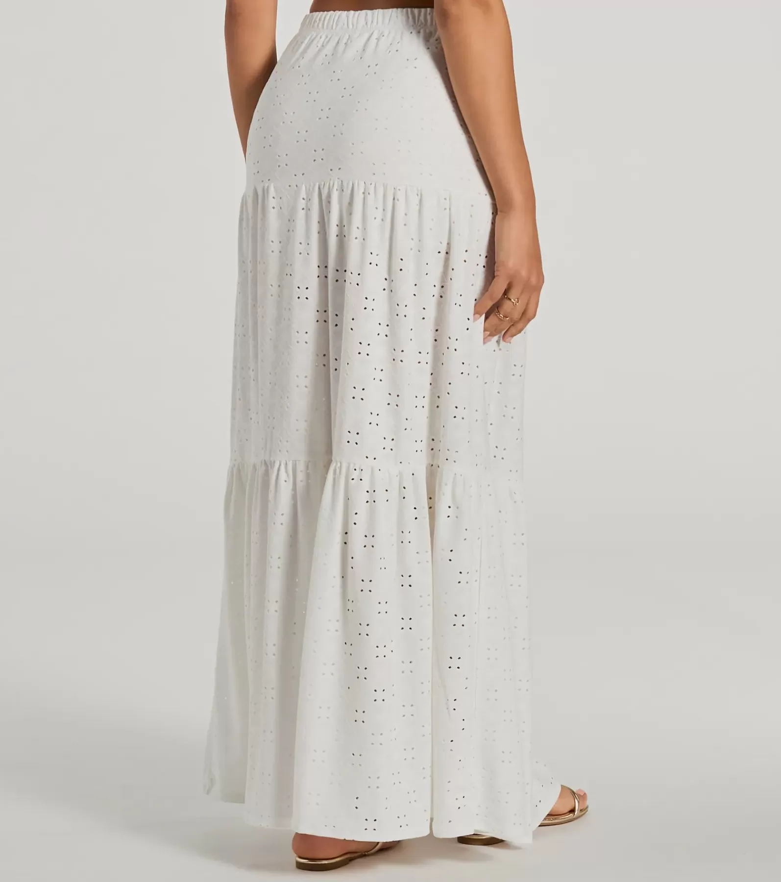 Windsor Skirts & Skorts | Honeymoon*Vibe Of Summer High Rise Eyelet Maxi Skirt