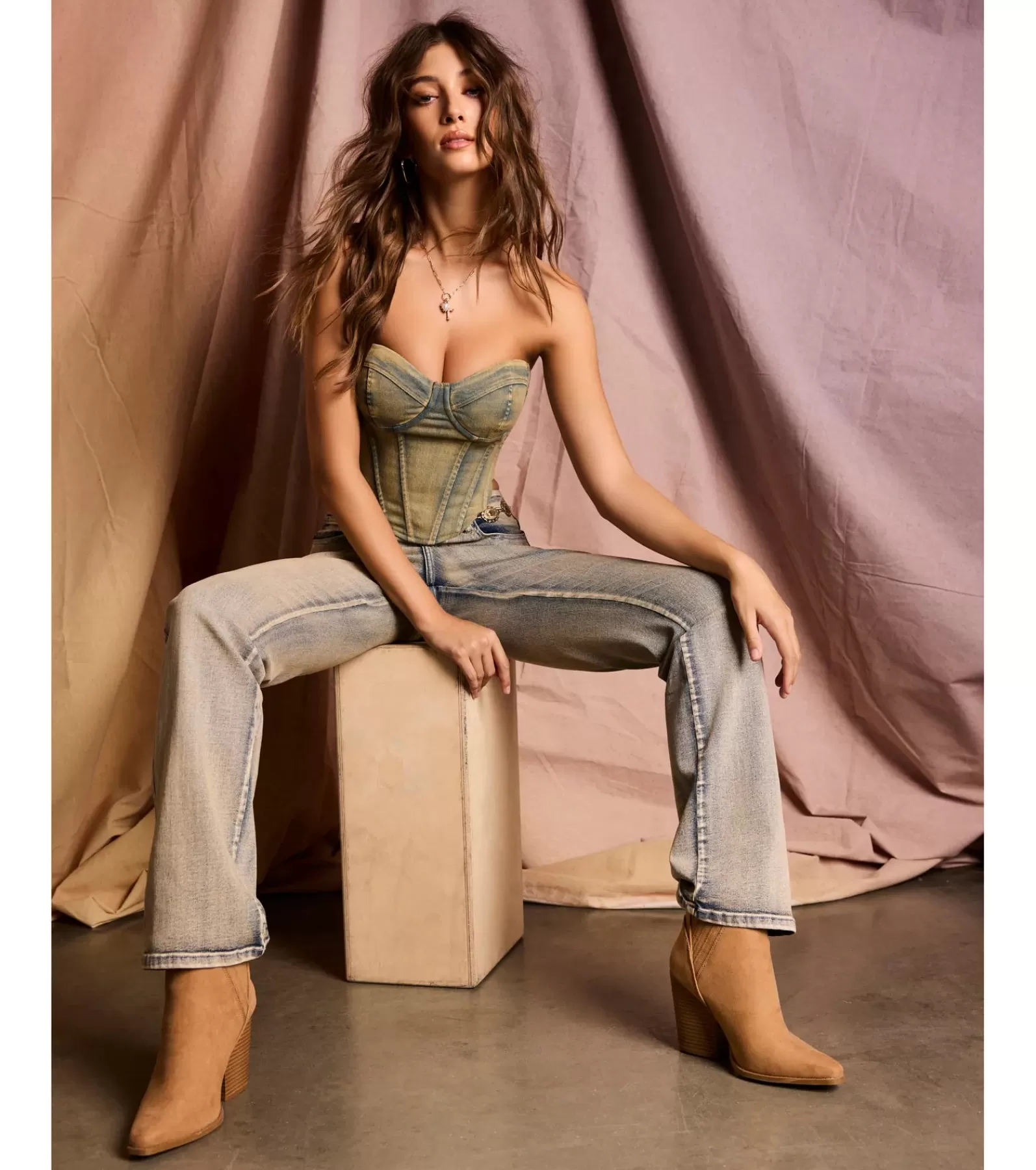 Windsor Going-Out Tops | Corset & Bustier Tops*Vintage Vibes Strapless Lace-Up Corset Top