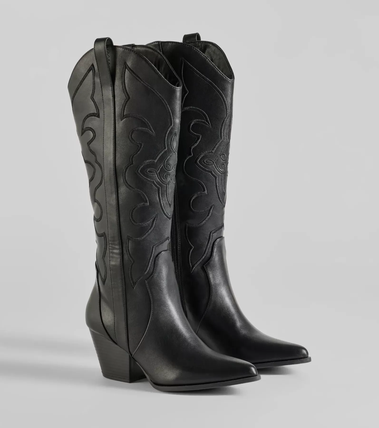 Windsor Knee High Boots | Boots & Booties*Western Standoff Faux Leather Cowboy Boots