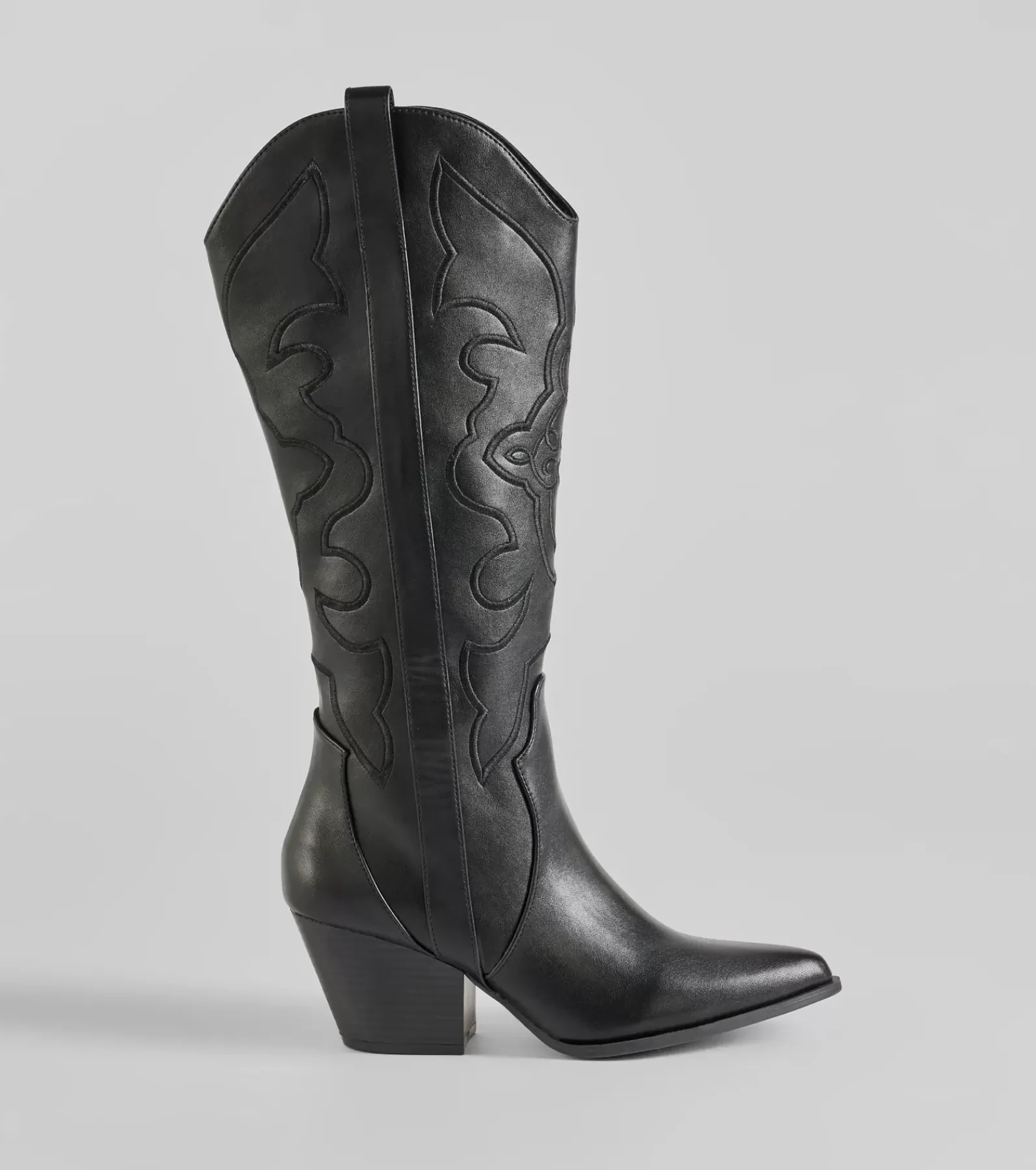 Windsor Knee High Boots | Boots & Booties*Western Standoff Faux Leather Cowboy Boots