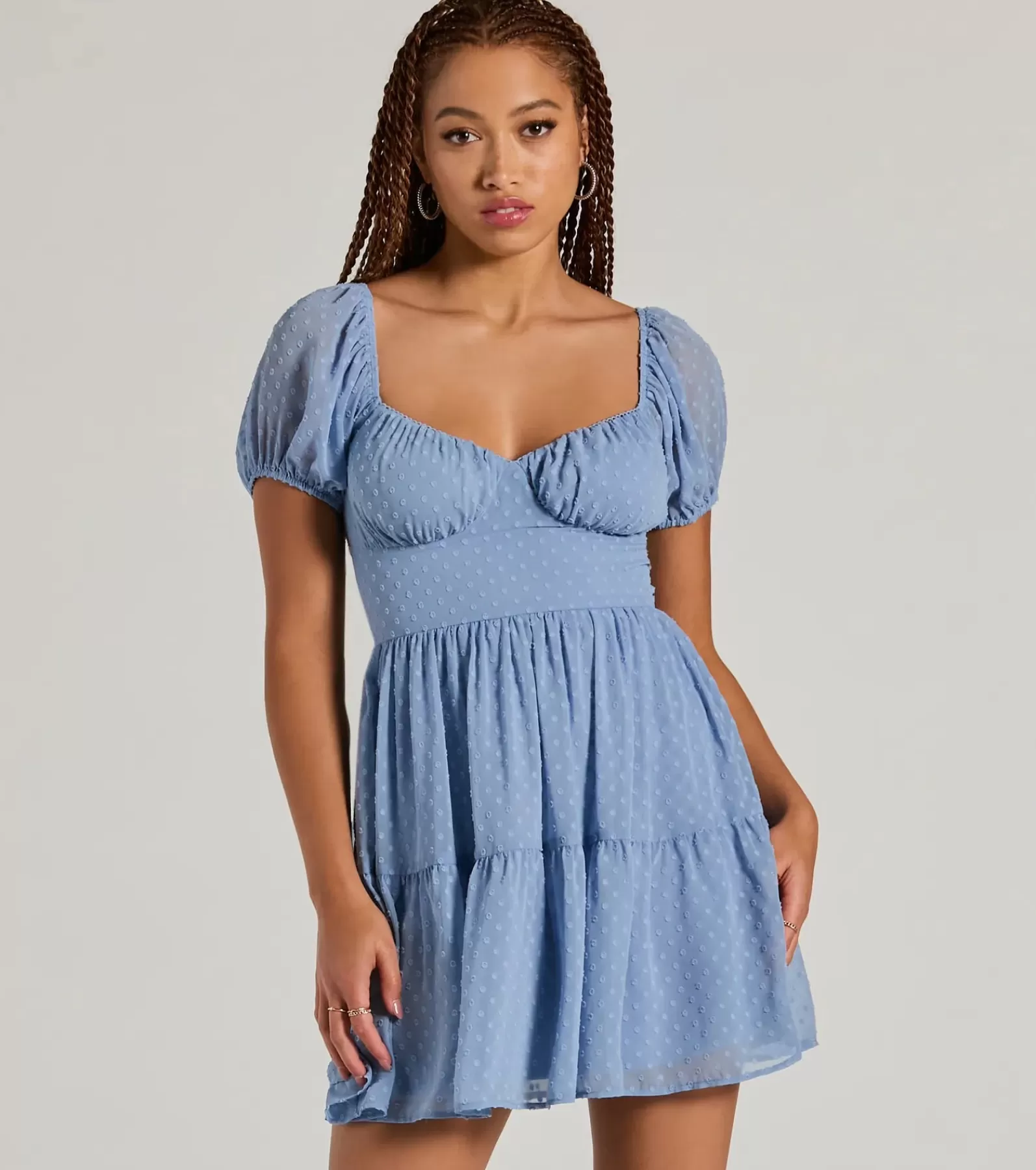 Windsor Skater Dresses | Sundresses*Whimsical Appeal Puff Sleeve Chiffon Skater Dress