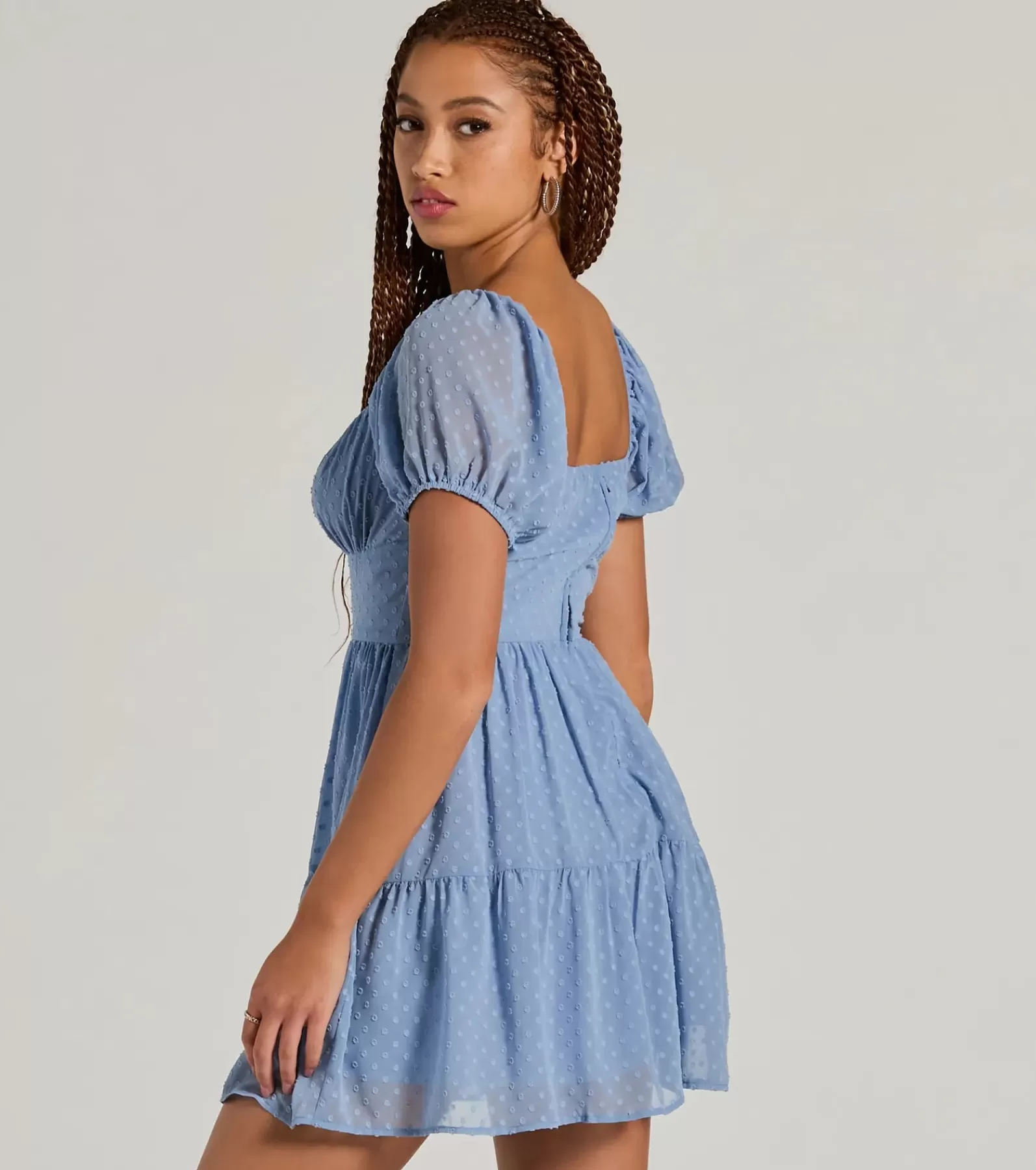 Windsor Skater Dresses | Sundresses*Whimsical Appeal Puff Sleeve Chiffon Skater Dress