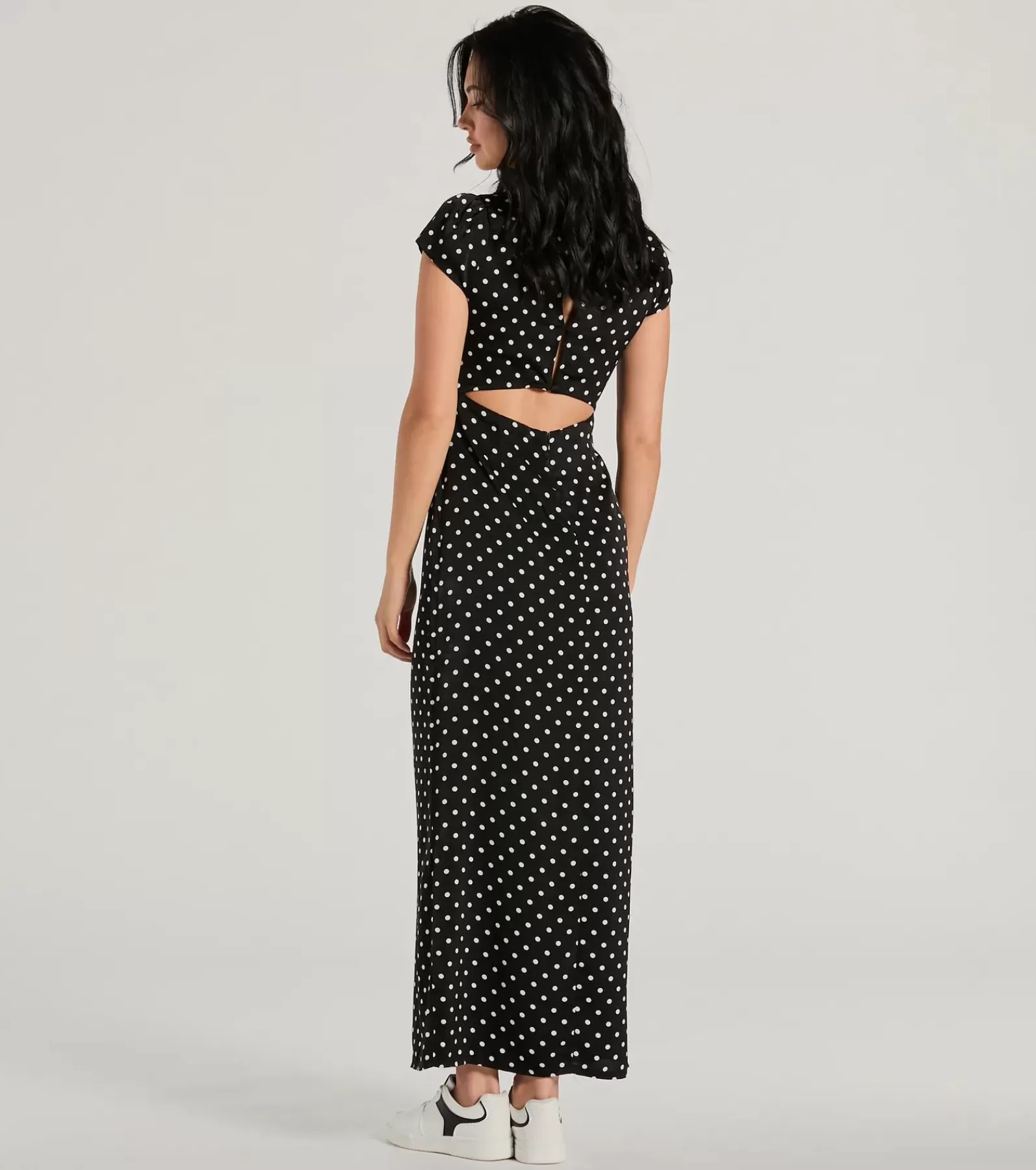 Windsor Maxi Dresses | Sundresses*Whimsical Cutie Butterfly Polka Dot Satin Maxi Dress